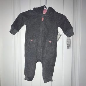 Carters Hooded Fleece Jumpsuit 3 Months
